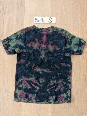 New Reverse Tiedye Unisex Youth Short Sleeve Shirt